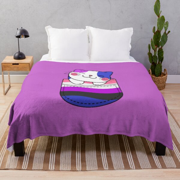 Item preview, Genderfluid Pride Cat in Faux Pocket designed and sold by everything4eva.