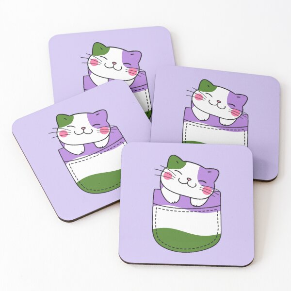 Item preview, Gato del Orgullo Genderqueer en Bolsillo Falso designed and sold by everything4eva.