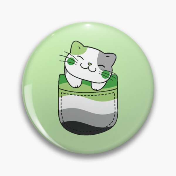 Item preview, Aromantic Pride Cat in Faux Pocket designed and sold by everything4eva.