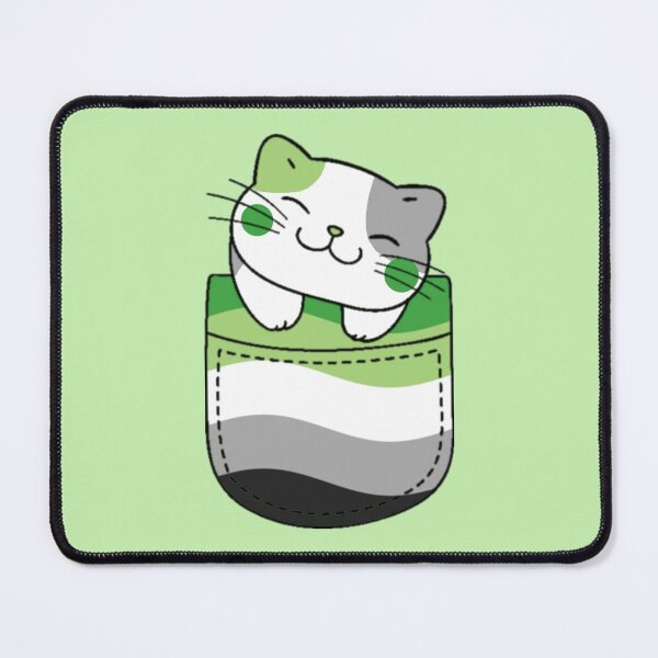 Item preview, Aromantic Pride Cat in Faux Pocket designed and sold by everything4eva.