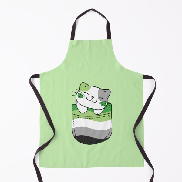 Item preview, Aromantic Pride Cat in Faux Pocket designed and sold by everything4eva.