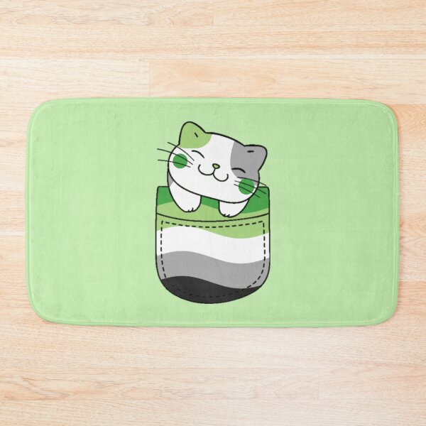 Item preview, Aromantic Pride Cat in Faux Pocket designed and sold by everything4eva.
