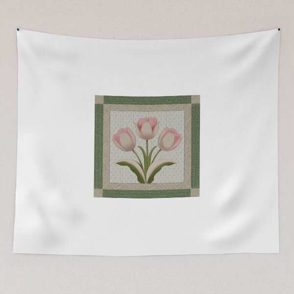 Item preview, Tulips Applique Quilt Block designed and sold by MMc Buck.