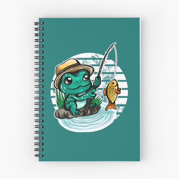 Item preview, Fishing Frog Goldfish Caught on a Hook designed and sold by BeataY6Art.