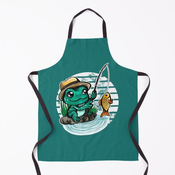 Item preview, Fishing Frog Goldfish Caught on a Hook designed and sold by BeataY6Art.