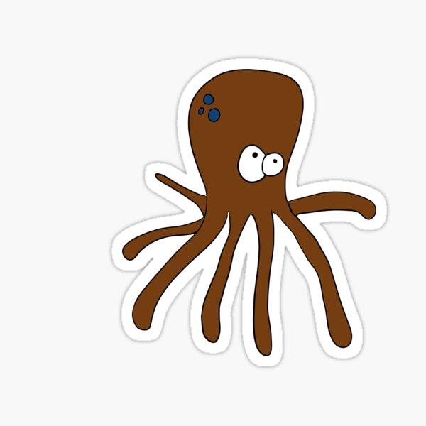 Brown Octopus Stickers Redbubble - grey eyed octopus roblox
