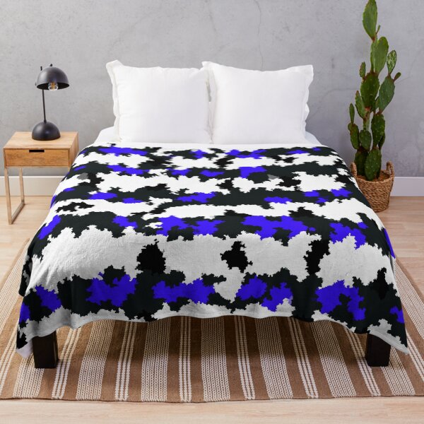 Item preview, Blue Black White Biomorphic Abstract Pattern designed and sold by PatternTitan.