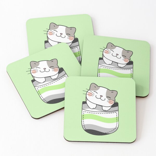 Item preview, Gato del Orgullo Agender en bolsillo falso designed and sold by everything4eva.