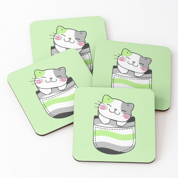 Item preview, Gato del Orgullo Agender en bolsillo falso designed and sold by everything4eva.