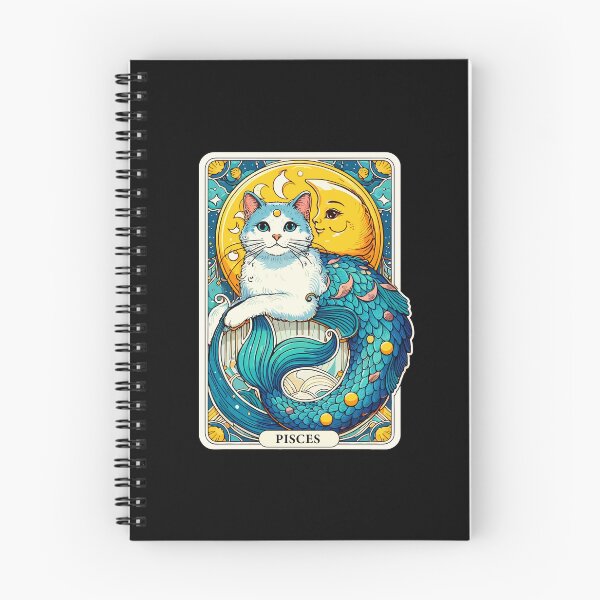 Item preview, Cat Tarot Card Pisces designed and sold by Ikibrai.
