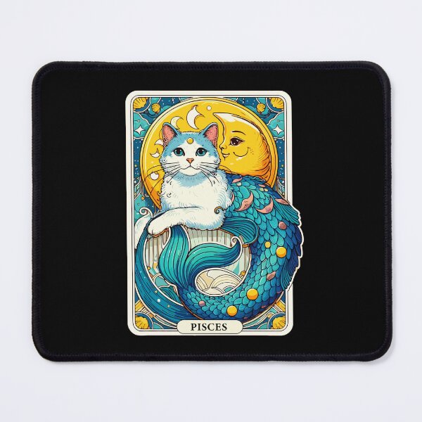 Item preview, Cat Tarot Card Pisces designed and sold by Ikibrai.