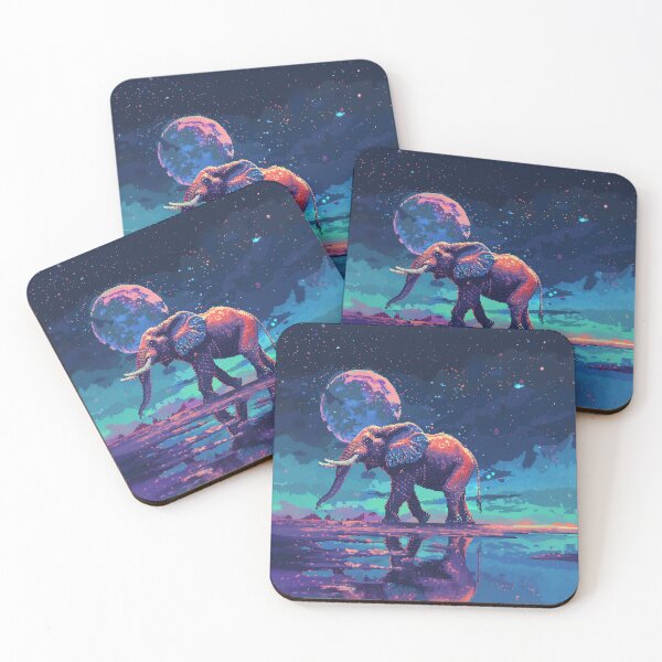 Item preview, Cosmic Elephant Pixel Art designed and sold by Kaos-Bit.