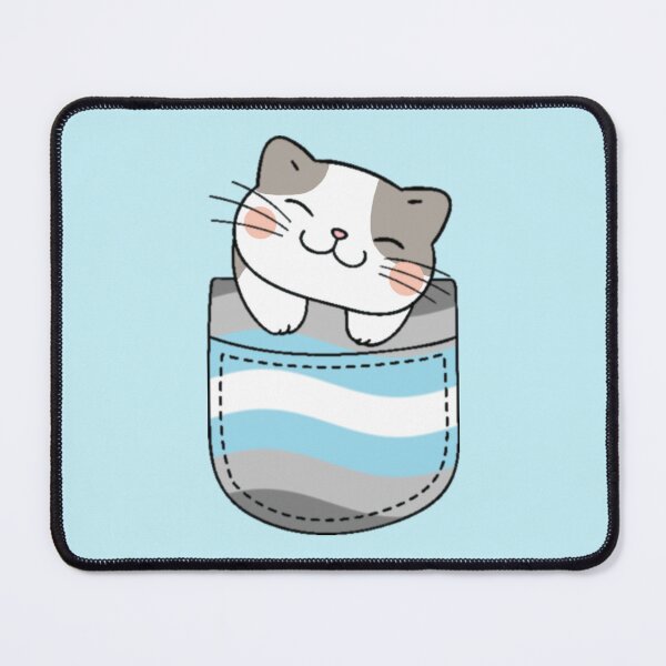 Item preview, Demiboy Pride Cat in Faux Pocket designed and sold by everything4eva.