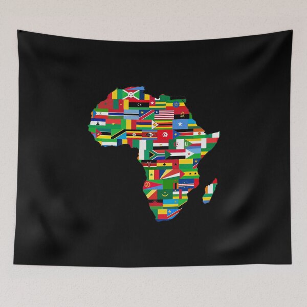Item preview, Africa Map - African Countries Flags African Roots Gift designed and sold by farhanhafeez.