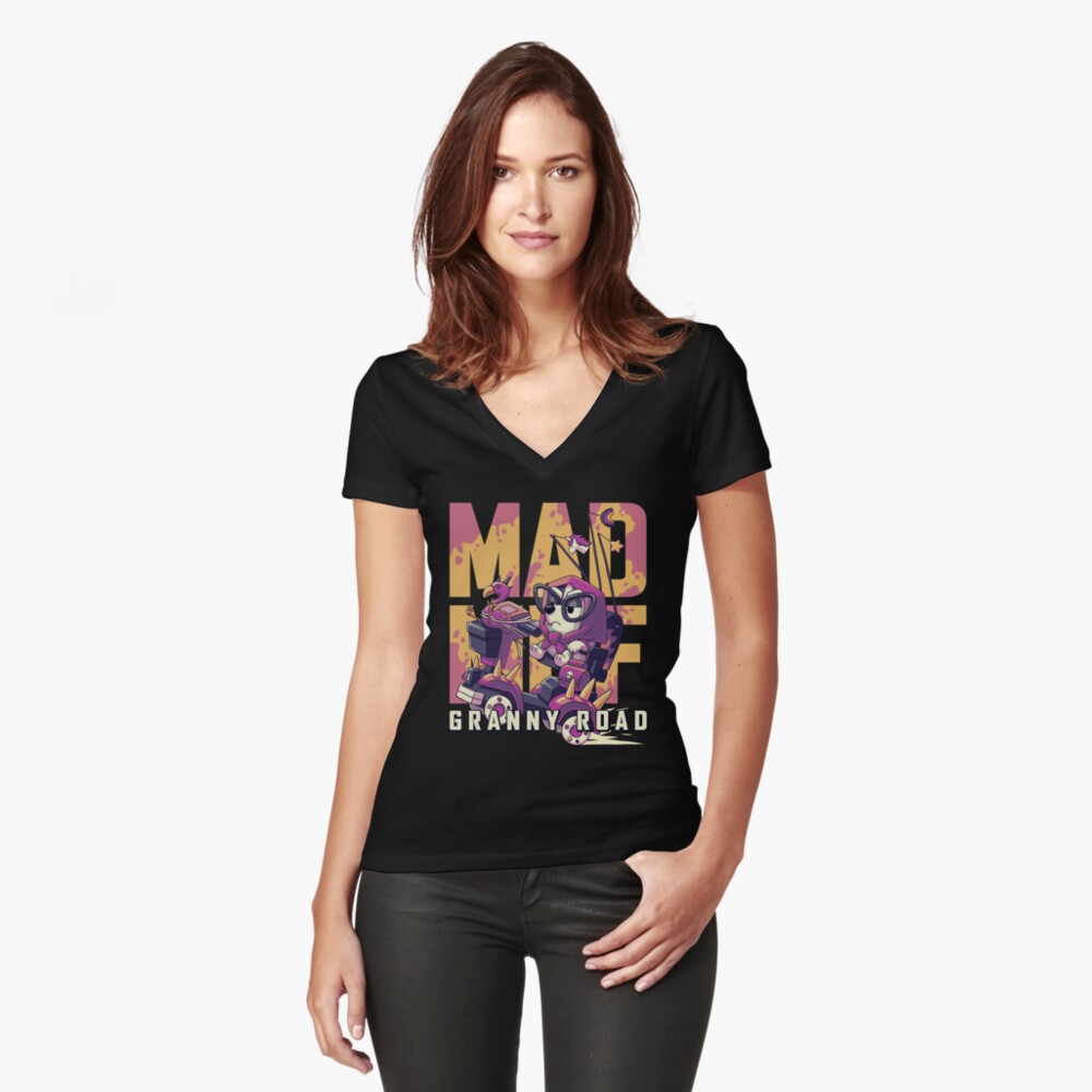 Item preview, Fitted V-Neck T-Shirt designed and sold by Geekydog.