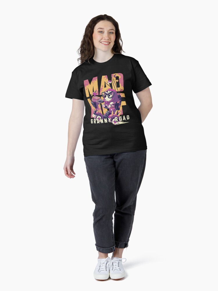 Thumbnail 4 of 7, Classic T-Shirt, Mad Muf: Granny Road // Muffin Heeler, Aussie dog, Bingo, Bandit, Chilli designed and sold by Geekydog.