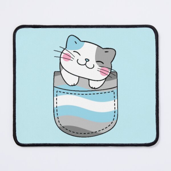 Item preview, Demiboy Pride Cat in Faux Pocket designed and sold by everything4eva.