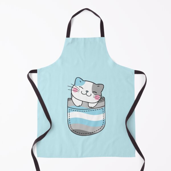 Item preview, Demiboy Pride Cat in Faux Pocket designed and sold by everything4eva.