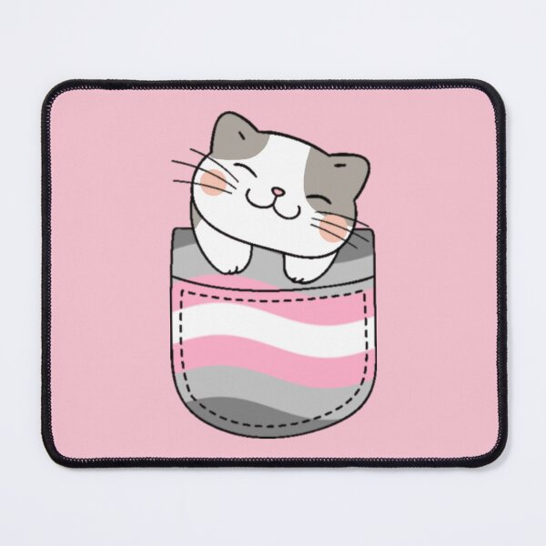 Item preview, Demigirl Pride Cat in Faux Pocket designed and sold by everything4eva.
