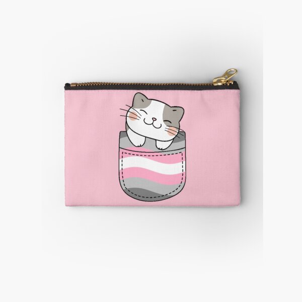 Item preview, Demigirl Pride Cat in Faux Pocket designed and sold by everything4eva.
