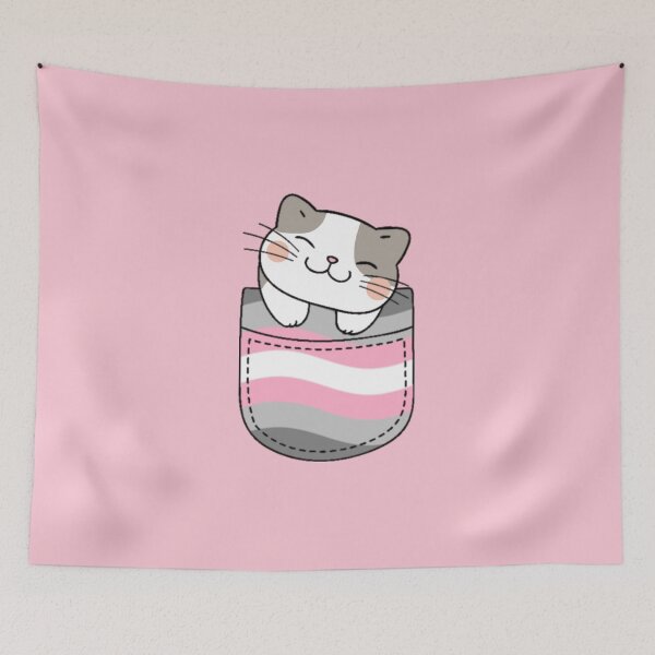 Item preview, Gato del Orgullo Demigirl en bolsillo falso designed and sold by everything4eva.