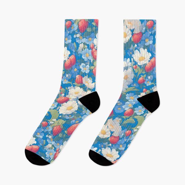 Artikelvorschau, Erdbeere Frühling Blumenmuster entworfen und verkauft von roll4fun.