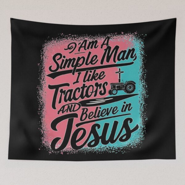 Item preview, "I LIKE TRACTORS JESUS CHRISTIAN FARMER".  designed and sold by Obinne.