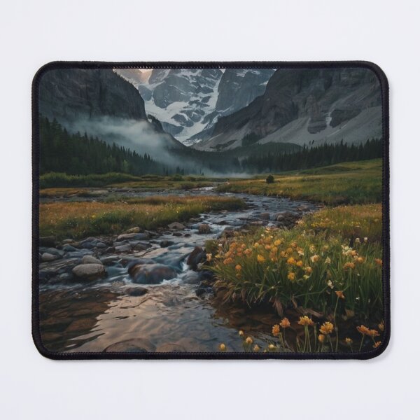 Item preview, Mountain Valley with Flowers designed and sold by Screwnut.