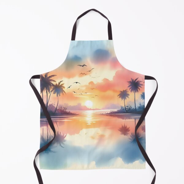 Item preview, Watercolor Stunning Beach Sunset designed and sold by stylishdzign.
