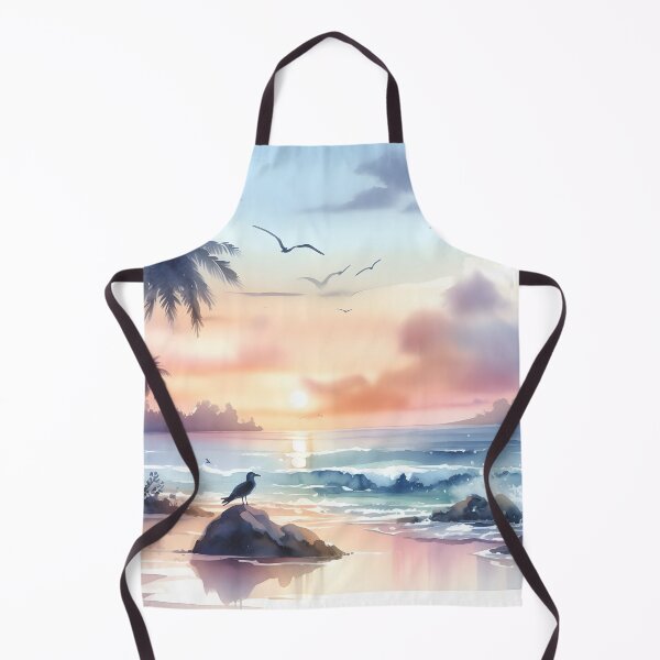 Item preview, Watercolor Stunning Beach Sunset designed and sold by stylishdzign.