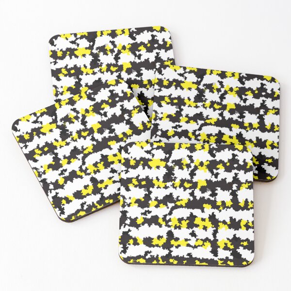 Item preview, Yellow Black White Biomorphic Abstract Pattern designed and sold by PatternTitan.