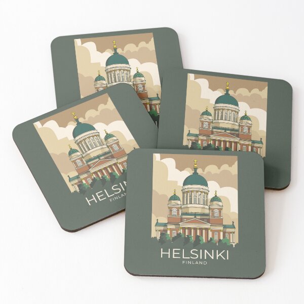 Item preview, A Vintage Travel Illustration of Helsinki - Finland  designed and sold by GoodOldVintage.