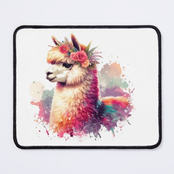 Item preview, A beautiful colorful alpaca with various leaves and flowers designed and sold by Marcoshop10.