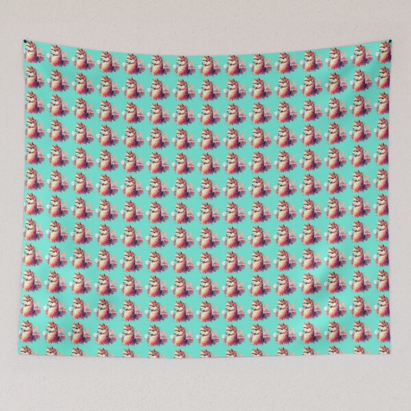 Item preview, A beautiful colorful alpaca with various leaves and flowers designed and sold by Marcoshop10.