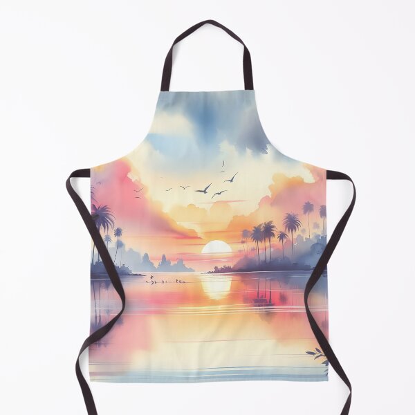 Item preview, Watercolor Stunning Beach Sunset designed and sold by stylishdzign.