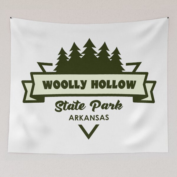 Item preview, Woolly Hollow State Park Arkansas Trees And Ribbon designed and sold by bivenart.