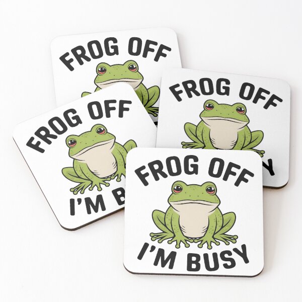 Item preview, Frog Off I'm Busy designed and sold by PaintedPixels01.