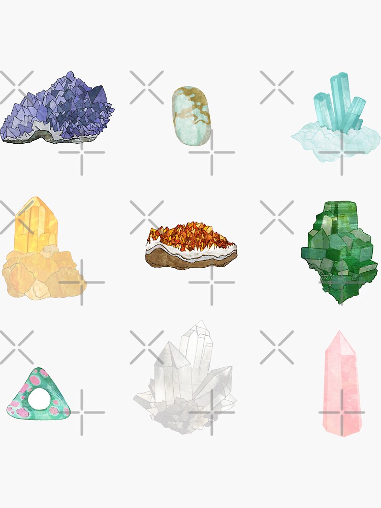Gemstones Sticker for Sale by moonbeambaby