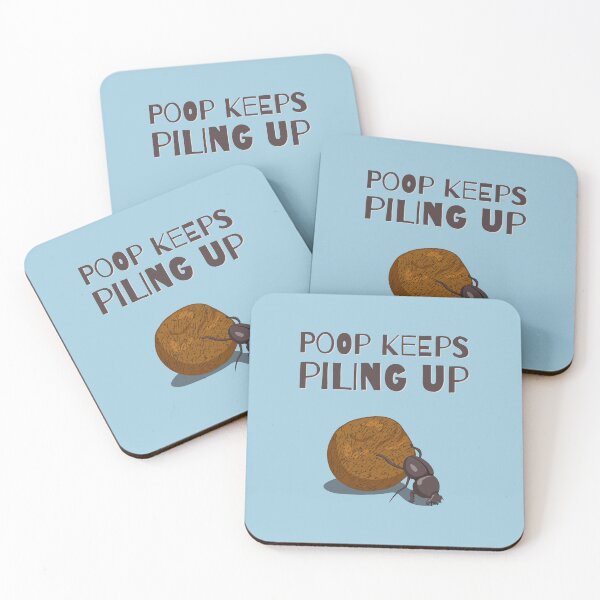 Item preview, Poop Keeps Piling Up Beetle designed and sold by Scrabbly Doodles.