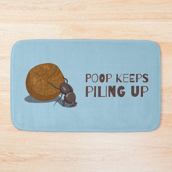 Item preview, Poop Keeps Piling Up Beetle designed and sold by Scrabbly Doodles.