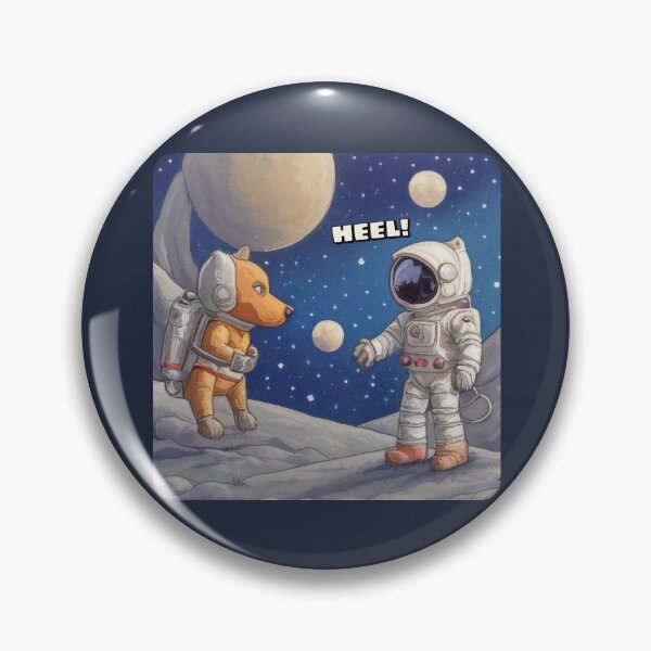 Item preview, Dog walker in space (#01) designed and sold by SolidEarthArt.