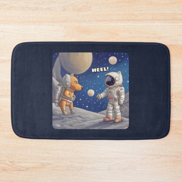 Item preview, Dog walker in space (#01) designed and sold by SolidEarthArt.