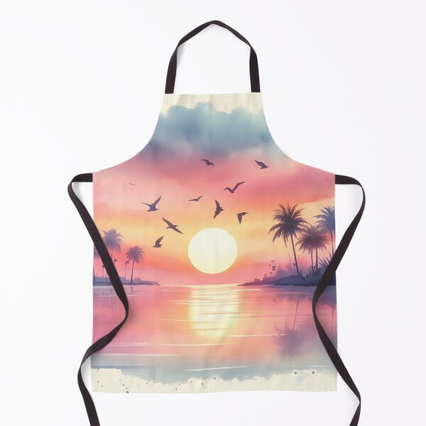 Item preview, Watercolor Stunning Beach Sunset designed and sold by stylishdzign.