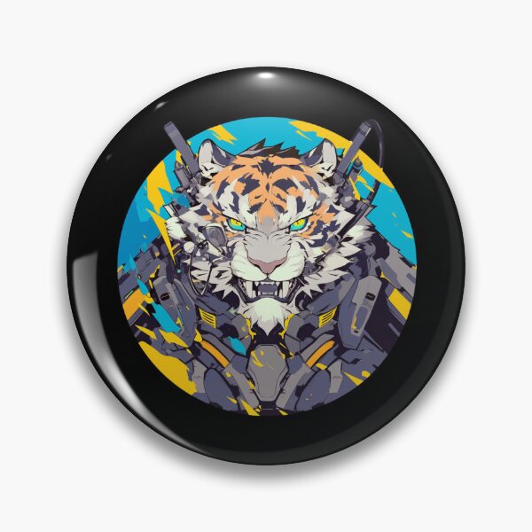 Artikelvorschau, Cyber Tiger / Tiger / Cooles Tier / Cyber Animal / Zukünftige Tierkunst / Tierkrieger / Niedliche Tierkunst / Ästhetische Gaming-Aufkleber entworfen und verkauft von SMARTKIT DESIGNAGENCY.