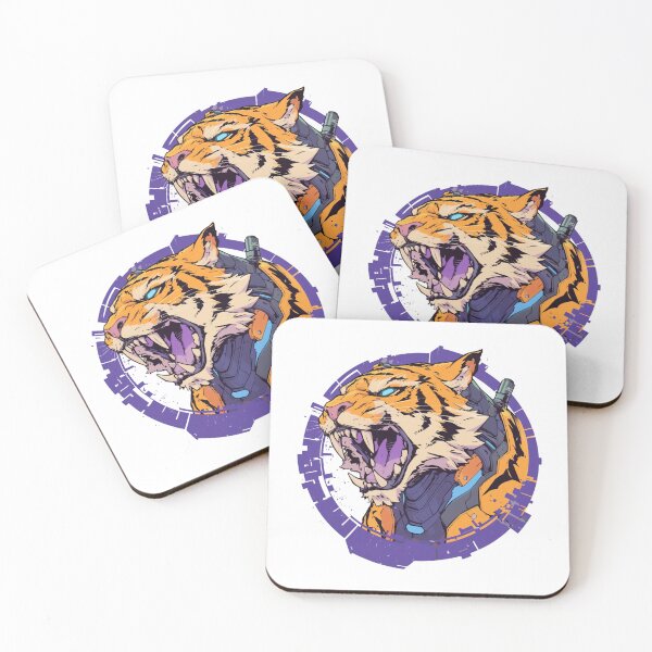 Item preview, Cyber Tiger // Tiger // Cool Animal // Cyber Animal // Future Animal Art // Animal Warrior // Animal Cute Art // Gaming Aesthetic stickers designed and sold by SMARTKIT  DESIGNAGENCY.
