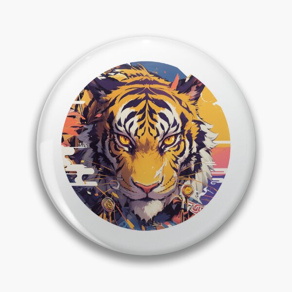 Artikelvorschau, Cyber Tiger / Tiger / Cooles Tier / Cyber Animal / Zukünftige Tierkunst / Tierkrieger / Niedliche Tierkunst / Ästhetische Gaming-Aufkleber entworfen und verkauft von SMARTKIT DESIGNAGENCY.