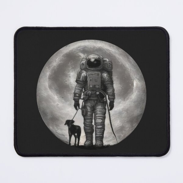 Item preview, Dog walker in space (#02) designed and sold by SolidEarthArt.