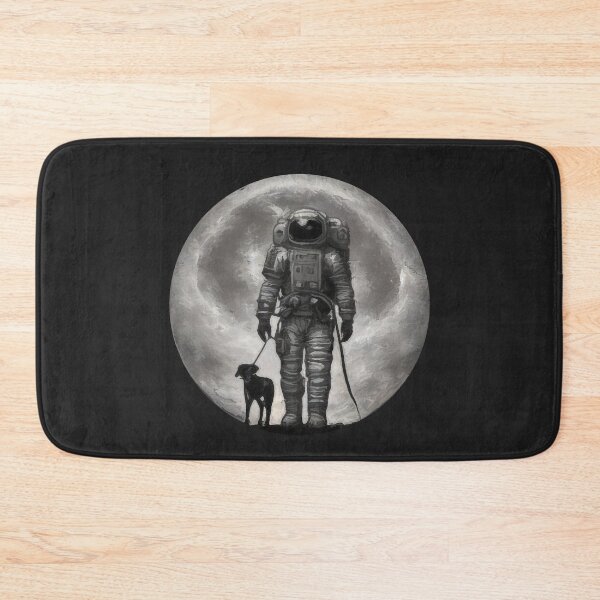 Item preview, Dog walker in space (#02) designed and sold by SolidEarthArt.