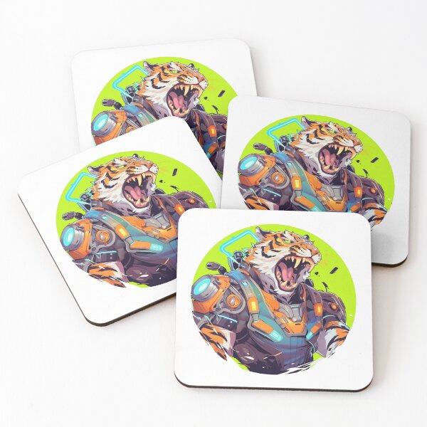 Item preview, Cyber Tiger // Tiger // Cool Animal // Cyber Animal // Future Animal Art // Animal Warrior // Animal Cute Art // Gaming Aesthetic stickers designed and sold by SMARTKIT  DESIGNAGENCY.