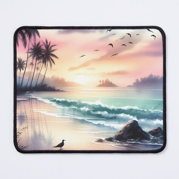 Item preview, Watercolor Stunning Beach Sunset  designed and sold by stylishdzign.